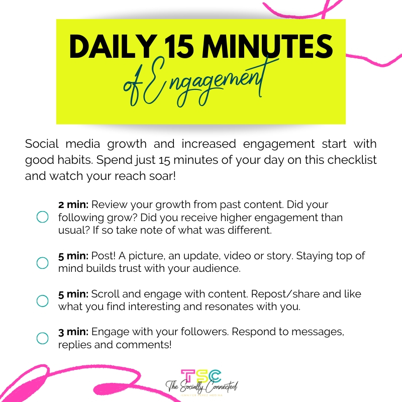 fifteen minutes of social media engagement