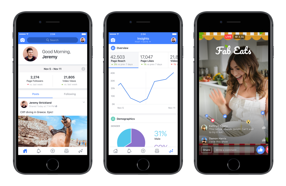 Facebook Creator Studio Mobile App