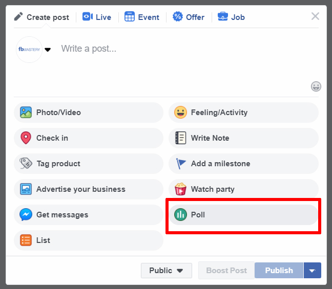 facebook polls - marketing tools on facebook